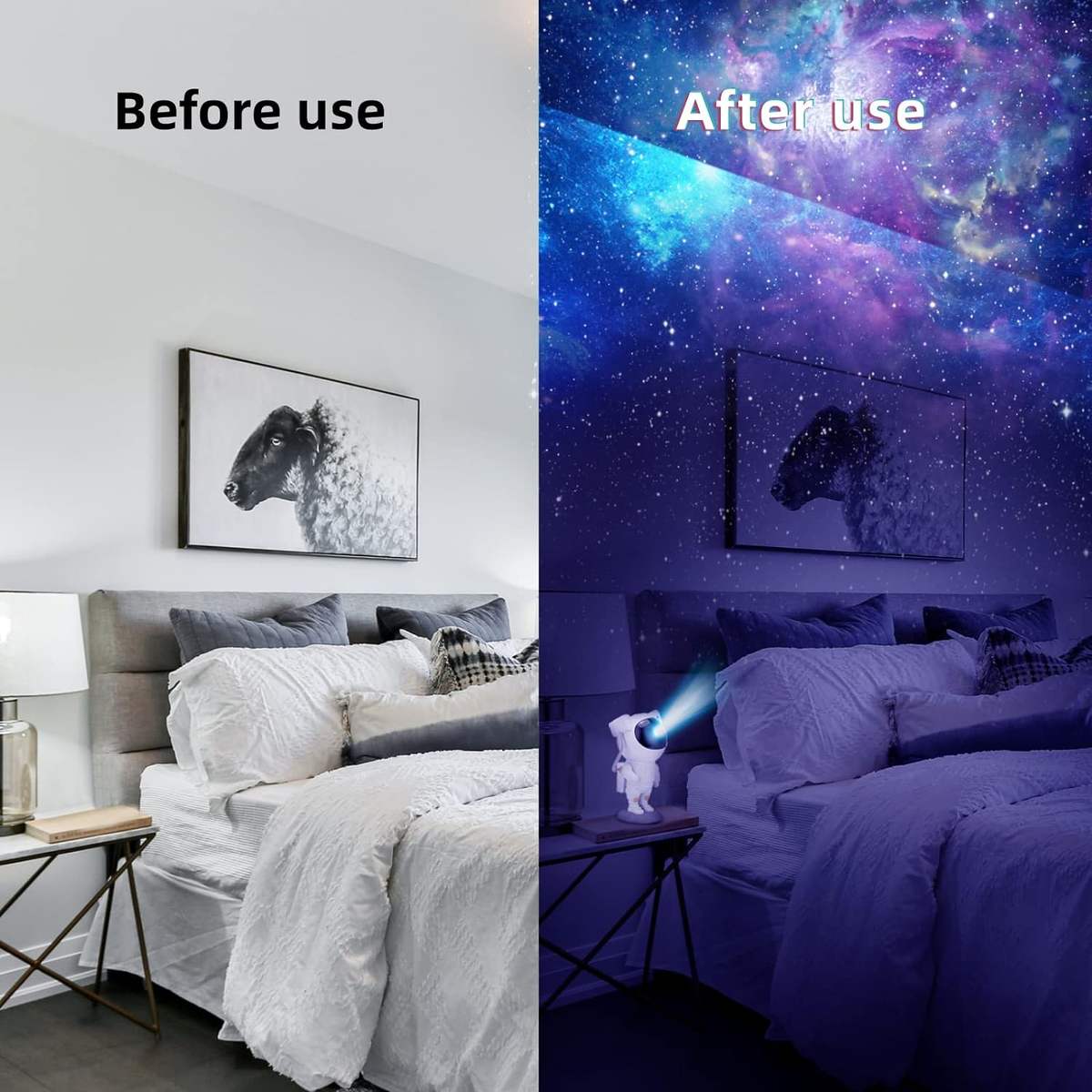 Astronaut Galaxy Star Projector Night Light | 360° Rotating Magnetic Head | Remote Control LED Galaxy Lamp | USB Night Light for Bedroom, Kids Room & Home Decor